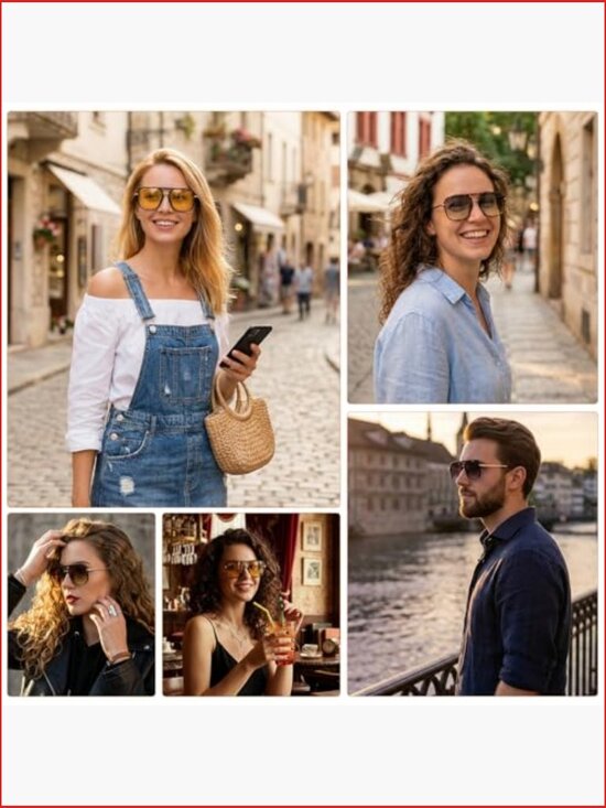 Vintage Oversized Square Sunglasses with Polarized UV400 Protection main image 7